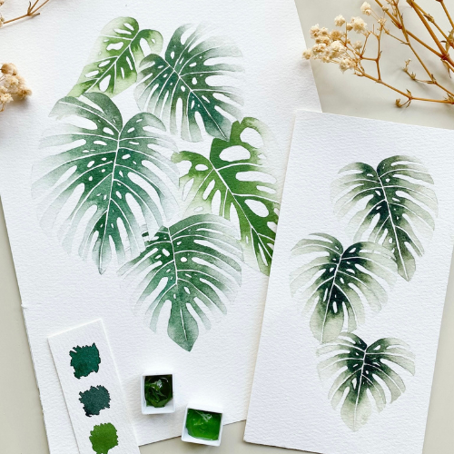 Tropical Botanicals in Watercolor